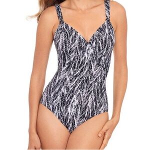Miraclesuit Chevron Python Siren One Piece Swimsuit